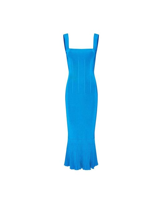 Galvan Blue Atalanta Dress