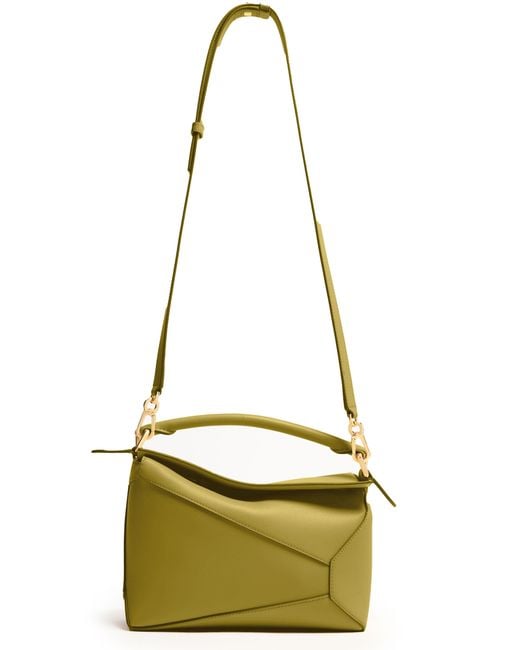 Loewe Yellow Small Puzzle Edge Bag