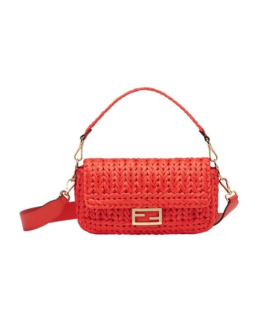 Fendi Red Baguette Bag