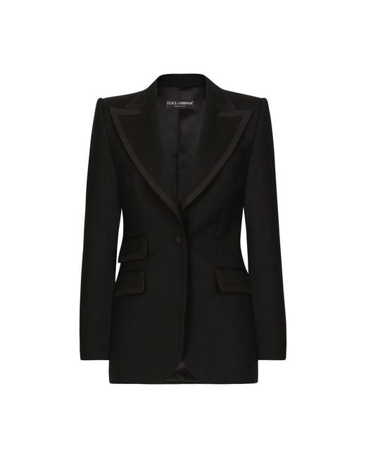 Dolce & Gabbana Black Twill Turlington Tuxedo Jacket