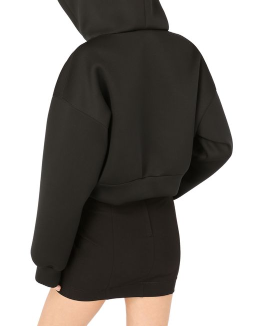 Sweat à capuche en jersey technique Dolce & Gabbana en coloris Black