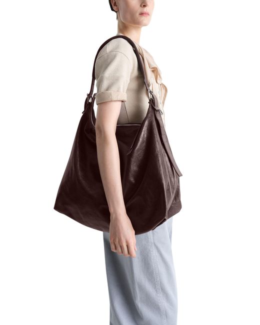 Lemaire Brown Hobo Bag Mit Gürtel