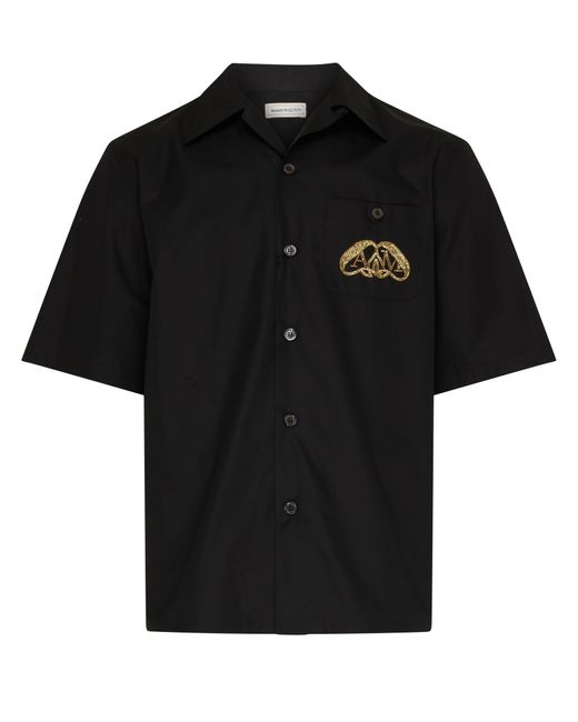 Alexander McQueen Hemd mit Tasche in Black für Herren