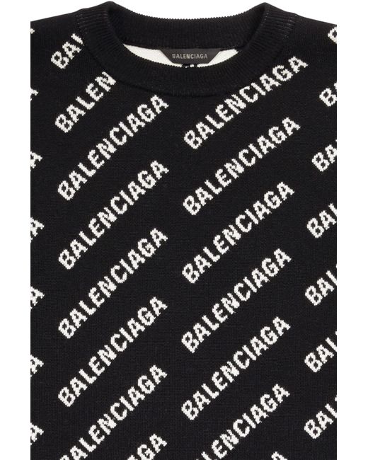 Balenciaga Pullover Mini mit Allover-Logo in Schwarz für Herren | Lyst DE