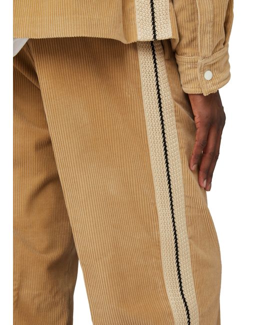 Palm Angels Natural Corduroy Suit Tape Pants for men