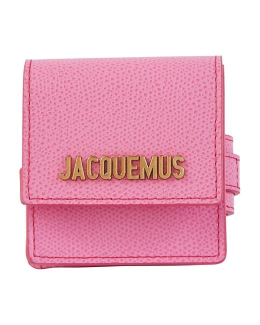 Jacquemus Pink Leather Bracelet Bag