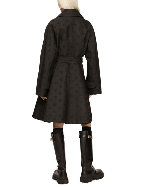 Dolce & Gabbana Black Dg Millennials Trench Coat