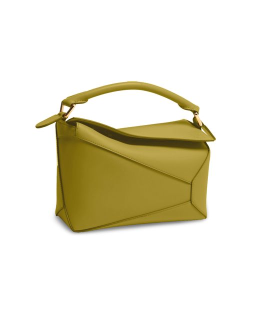 Loewe Yellow Small Puzzle Edge Bag