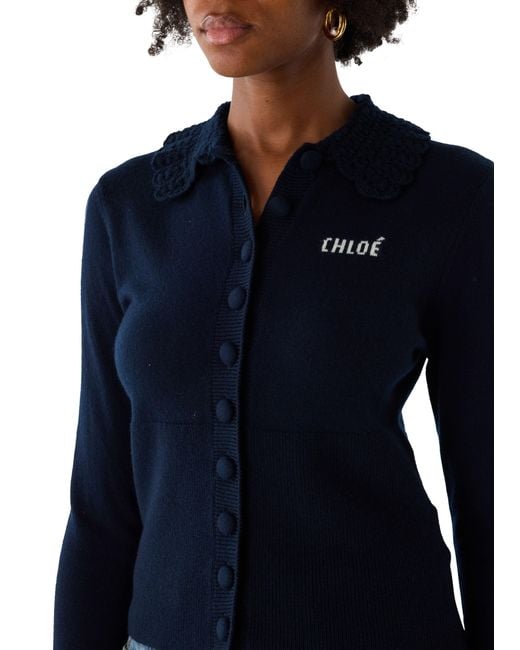 Chloé Blue Buttoned Cardigan