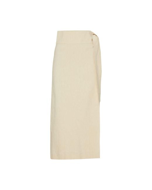 Rohe Natural Wrap Midi Skirt