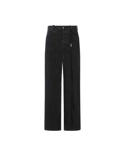 Ann Demeulemeester Black Jelle Long 5-Pockets Skirt With Double Slit for men