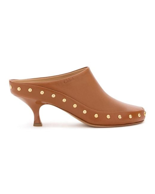 Chloé Brown Junie Mules