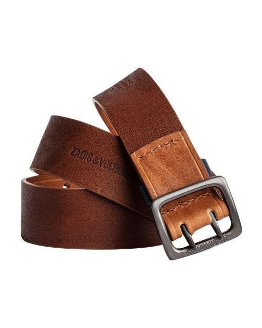 Zadig & Voltaire Brown Buckley Belt Leather for men