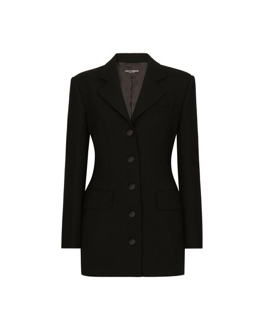 Dolce & Gabbana Black Wool Cady Dolce-fit Jacket