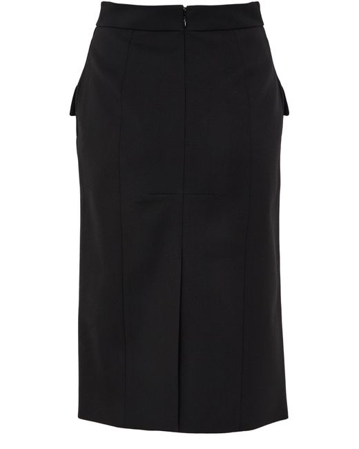 Alexander McQueen Black Dart Midi Skirt