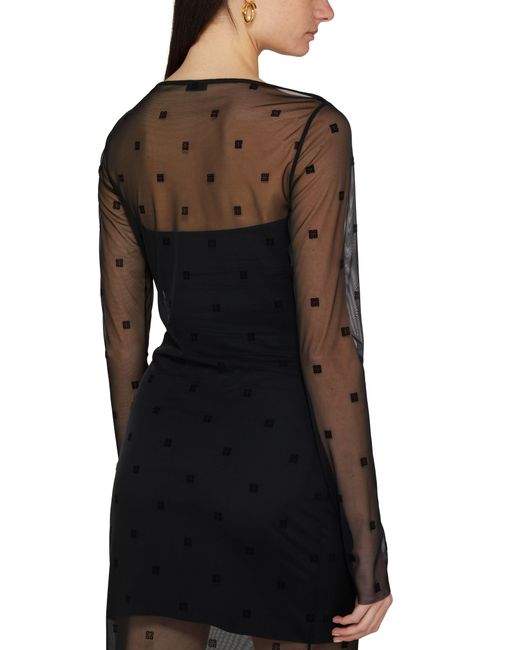 Givenchy Black 4G Lace And Diamanté Maxi Dress