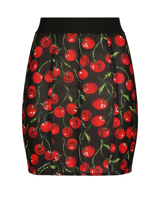 Dolce & Gabbana Red Short Marquisette Skirt