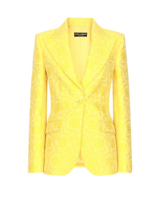 Dolce & Gabbana Yellow Single-breasted Turlington Jacket