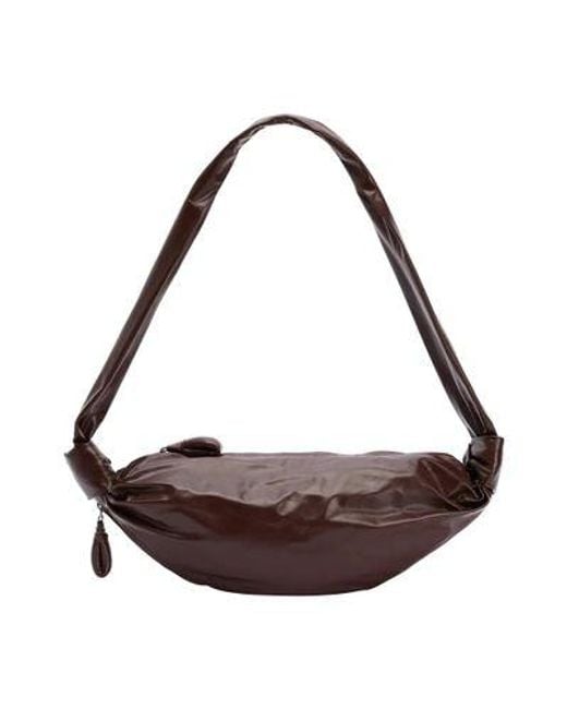 Lemaire Brown Croissant Soft Small Bag