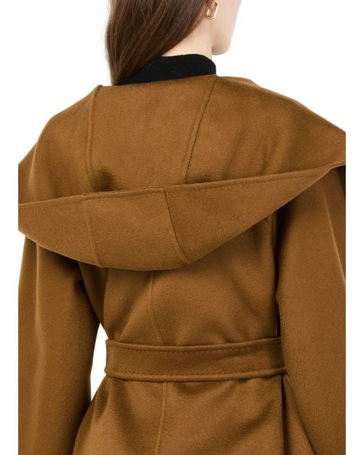 Max Mara Brown Kurzmantel Mit Gürtel Ocroma