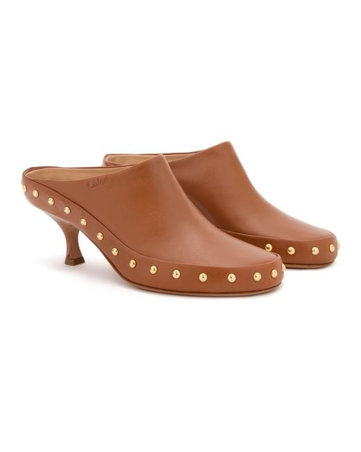 Chloé Brown Junie Mules