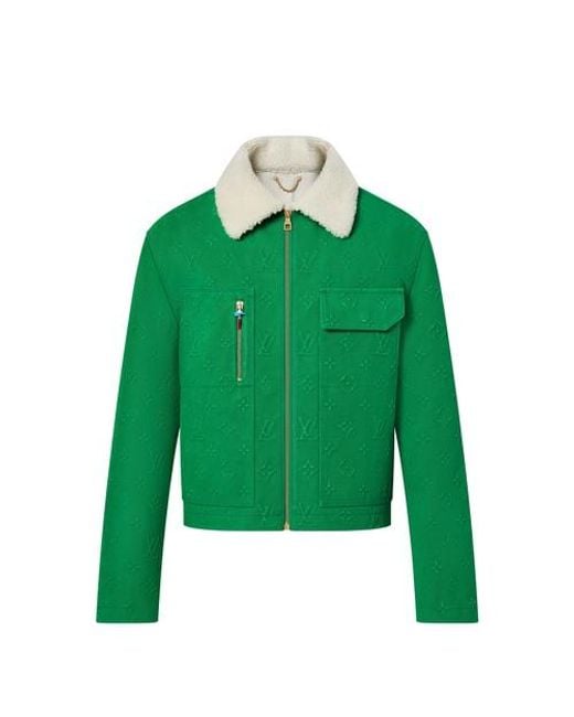 Louis Vuitton Denim-Jacke im Workwear-Look mit Monogram in Grün für Herren  | Lyst DE