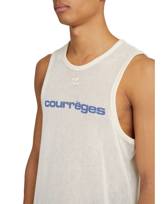 Courreges White Tank Top for men