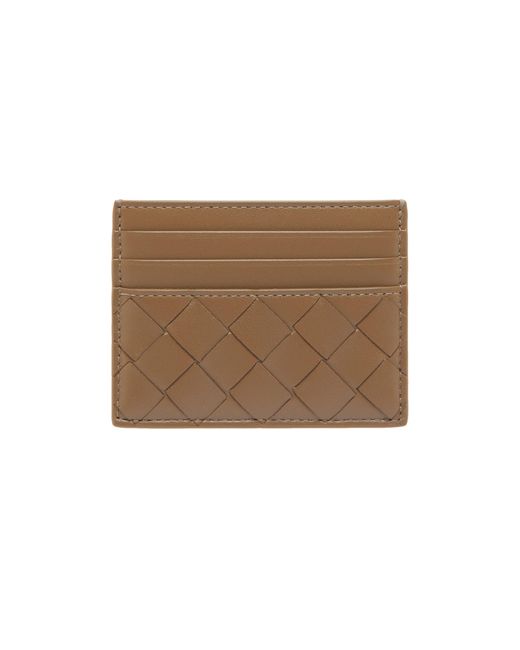 Bottega Veneta Brown Kredikartenetui Intrecciato