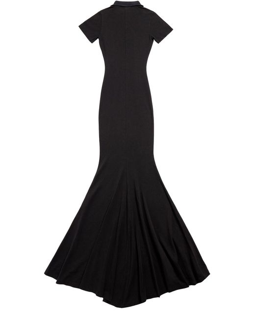 Balenciaga T-shirt Maxi Dress in Black | Lyst