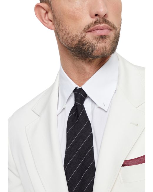 Cravate en lin Brunello Cucinelli pour homme en coloris Black