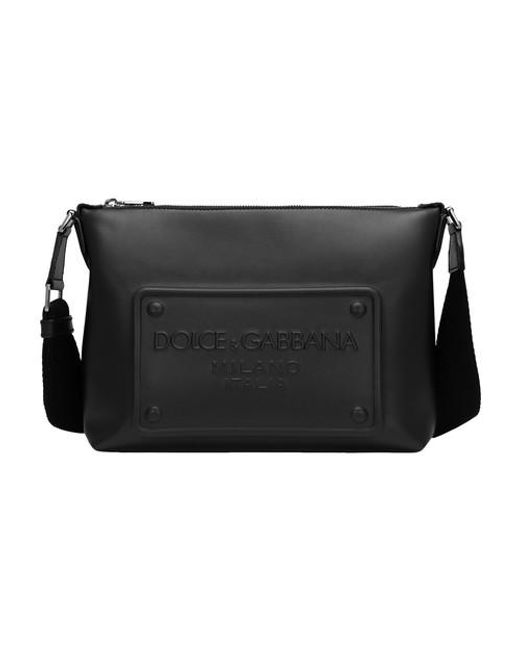 Sac porté croisé en cuir de veau avec logo Dolce & Gabbana pour homme en  coloris Noir | Lyst