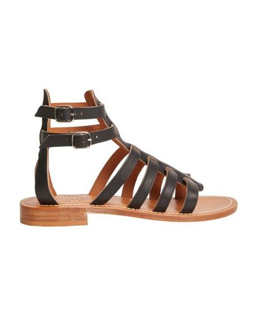 K. Jacques Sybaris Sandals in Black - Lyst