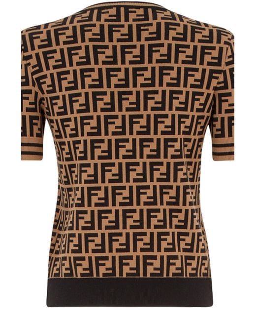 Fendi Allover Logo Pullover Knit Sweater in Brown Black (Black) - Save 23%  - Lyst