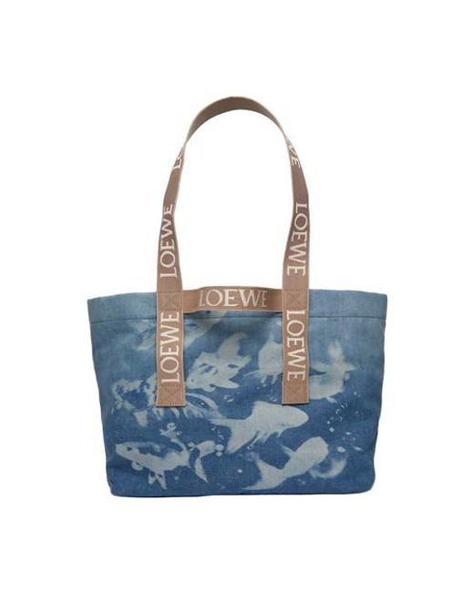 Loewe Blue Fish Shopping Bag