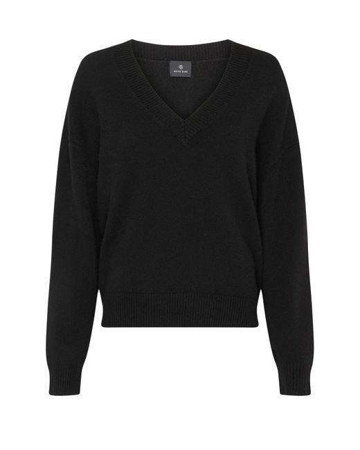Anine Bing Black Lee V-neck Sweater