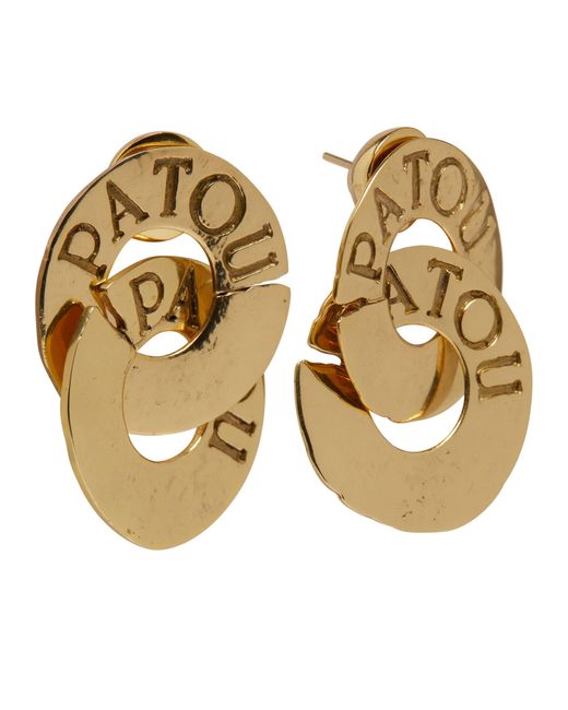 Patou Metallic Antique Coins Double Earrings