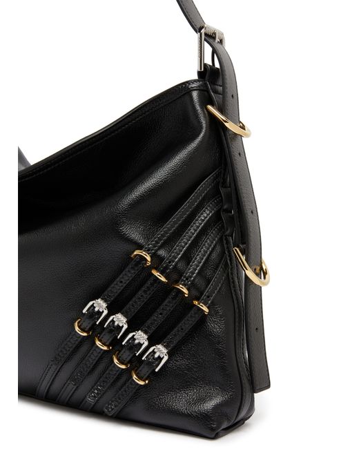 Givenchy Black Voyou Medium Leather Bag With Multi-Buckles