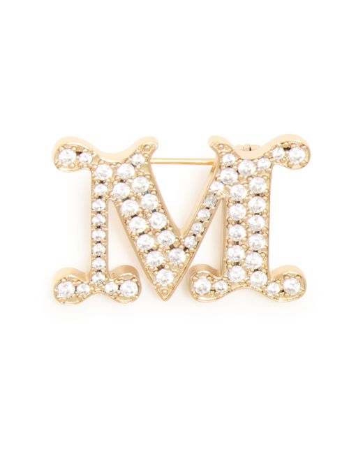 Max Mara Metallic Brosche Mit Bärchen