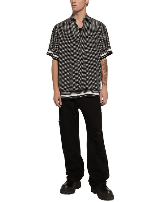 Shirts > short sleeve shirts Dolce & Gabbana pour homme en coloris Gray