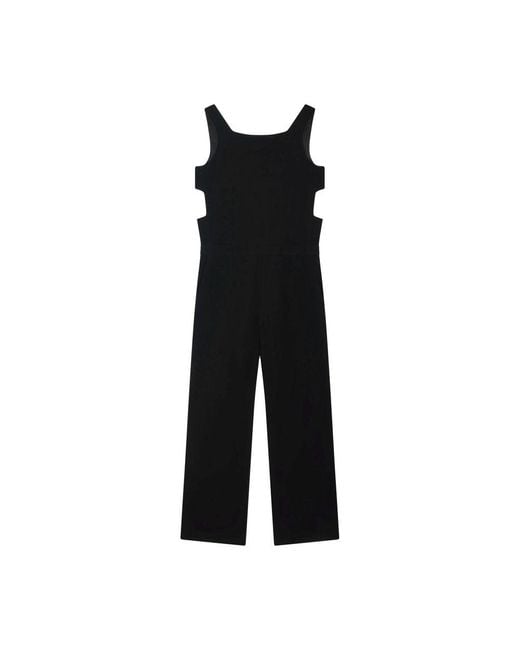 Ba&sh Black Sleeveless Round Neck Jumpsuit