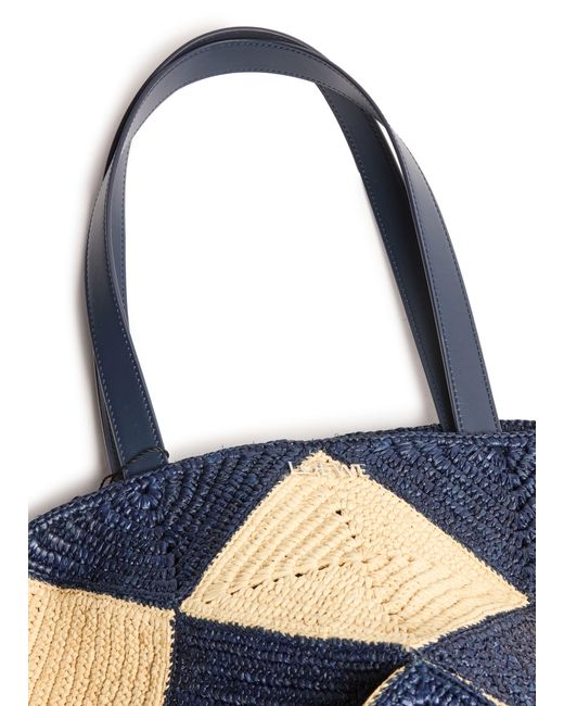 Loewe Blue Puzzle Fold Diamond Xxl Tote for men