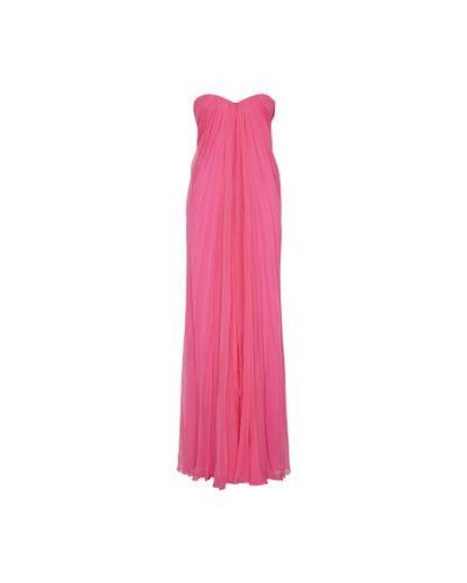 Alexander McQueen Pink Flared Cut Dress