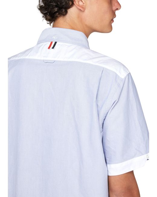 Thom Browne Hemd im Color-Block-Design in White für Herren