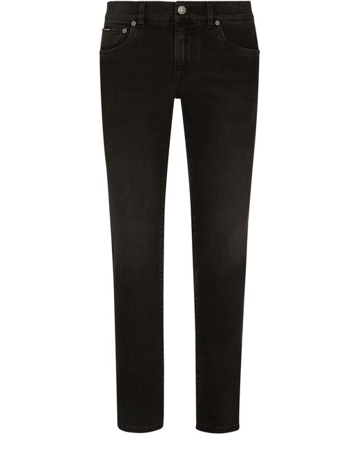 Dolce & Gabbana Black Gray Wash Skinny Stretch Jeans for men
