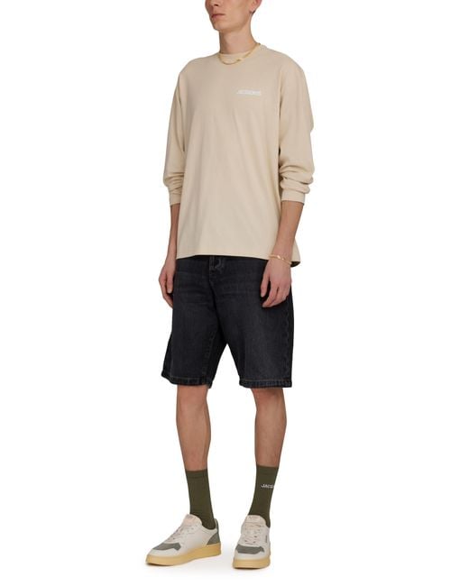 Jacquemus White Long-sleeved T-shirt for men