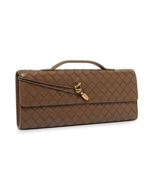 Bottega Veneta Gray Andiamo Long Clutch