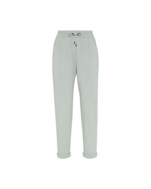 Brunello Cucinelli Gray Light Fleece Pants