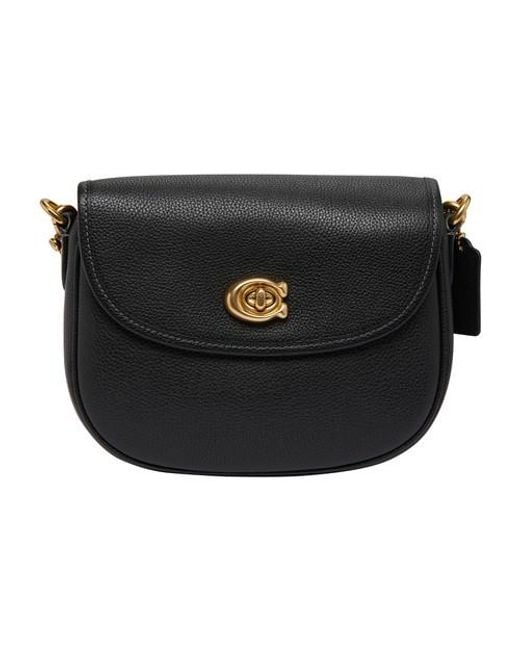COACH Willow Saddle Bag in Black Lyst