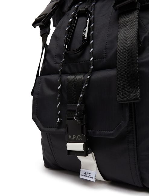 A.P.C. Black Treck Backpack for men
