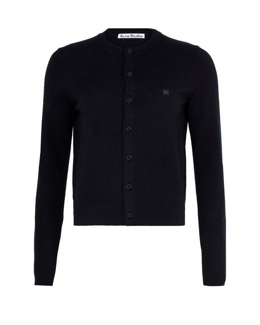 Acne Blue Cardigan Aus Wolle
